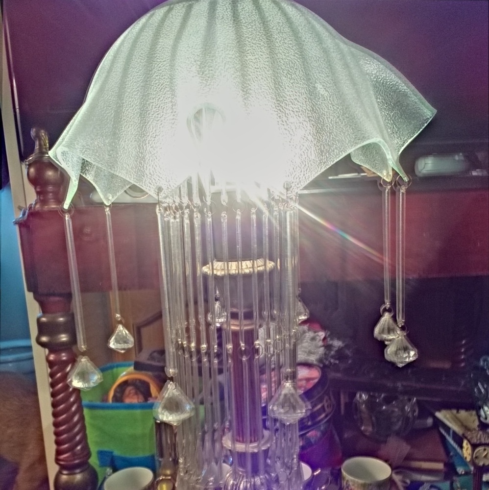Vintage Crystal Table Lamp
